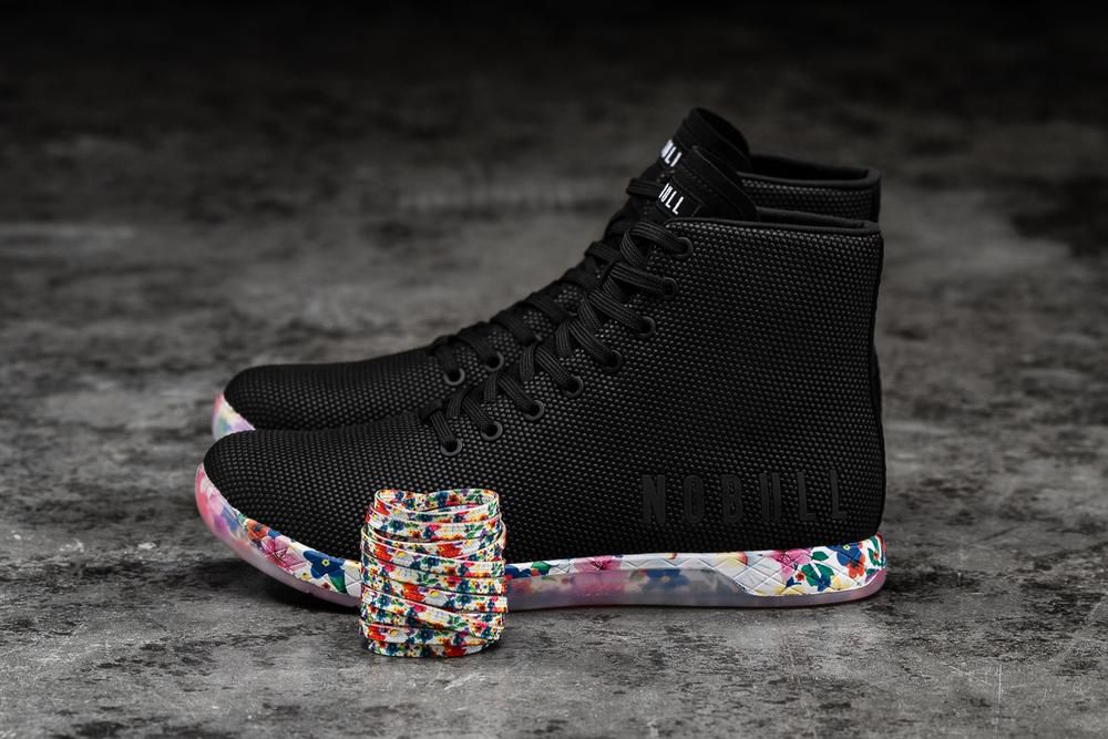 NOBULL High-Top Daisy Superfabric Uzun Spor Ayakkabı Bayan - Siyah - Turkiye (WUY-592761)